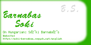 barnabas soki business card